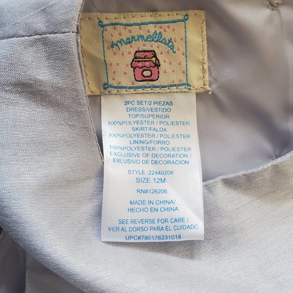 NWOT Marmellata Party Dress with Full Skirt, 12m - Picture 5 of 7